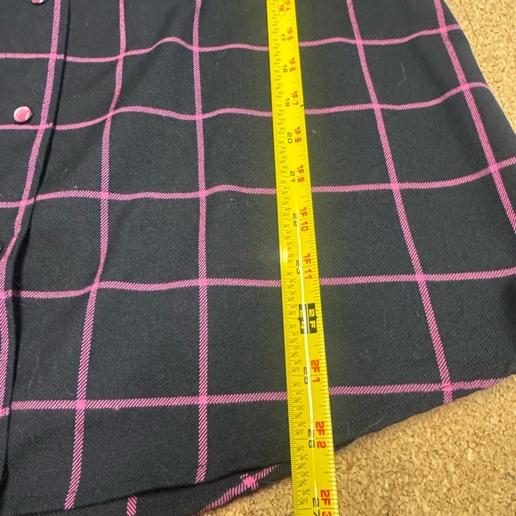 Dixxon Flannel "Hope" Black Pink Plaid Long Sleeve Breast Cancer XL Western Moto - Picture 5 of 9